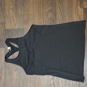 Athleta mesh stripped racerback black tank